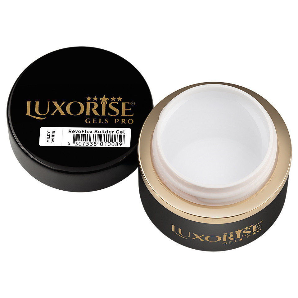 Gel UV Constructie Unghii RevoFlex LUXORISE 30ml, Milky White - 1 | YEO