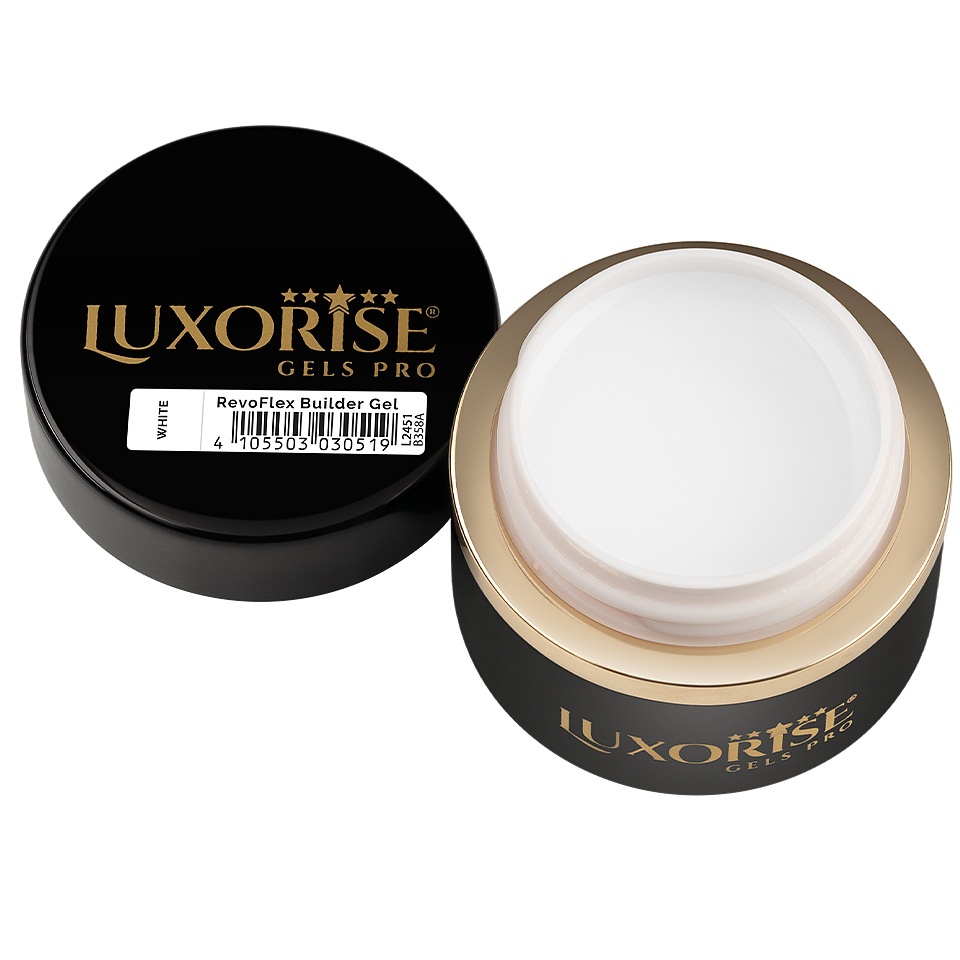 Gel UV Constructie Unghii RevoFlex LUXORISE 30ml, White - 1 | YEO