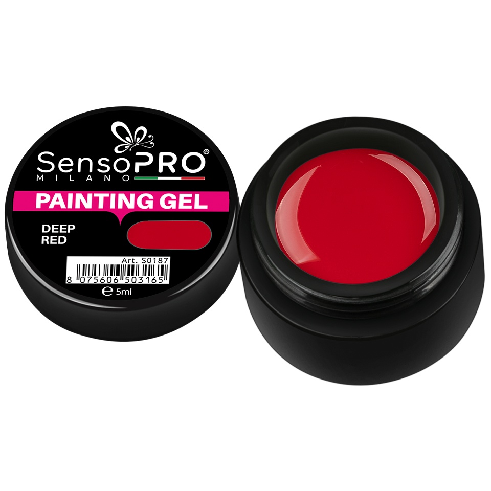 Gel UV Pictura Unghii Deep Red 5ml, SensoPRO Milano - 2 | YEO