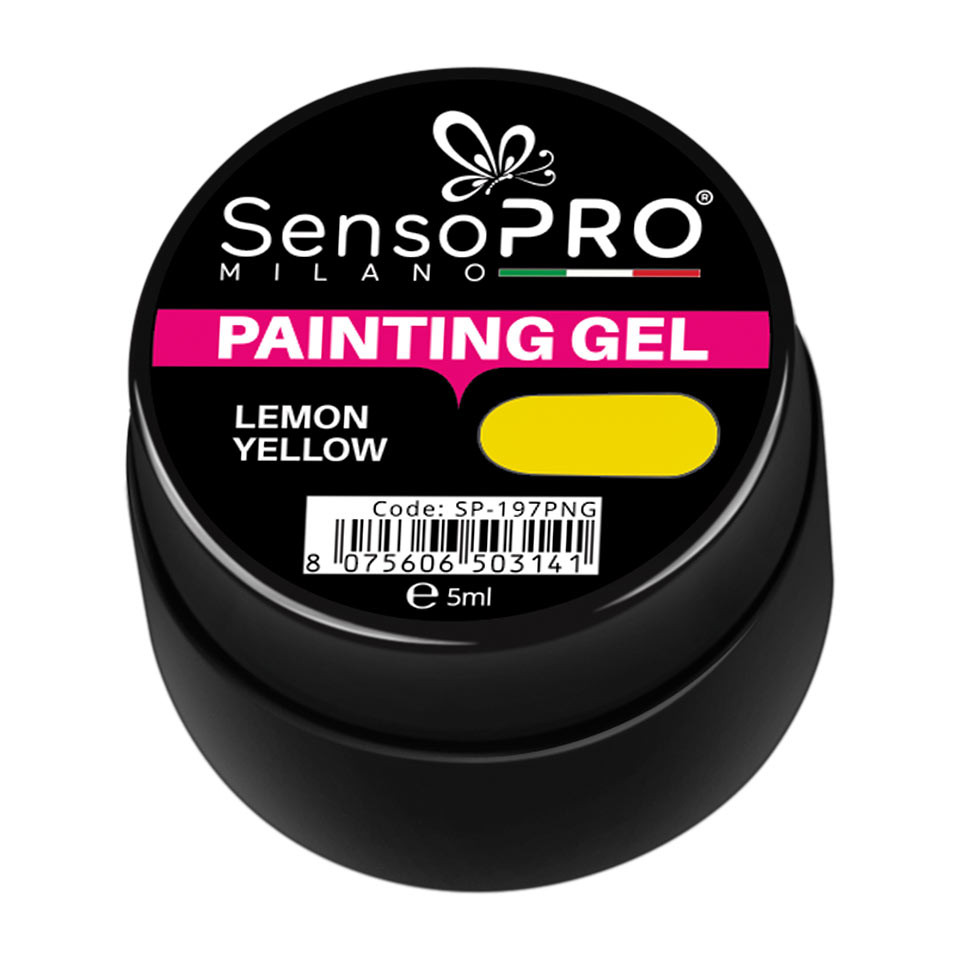 Gel UV Pictura Unghii Lemon Yellow 5ml, SensoPRO Milano - 1 | YEO