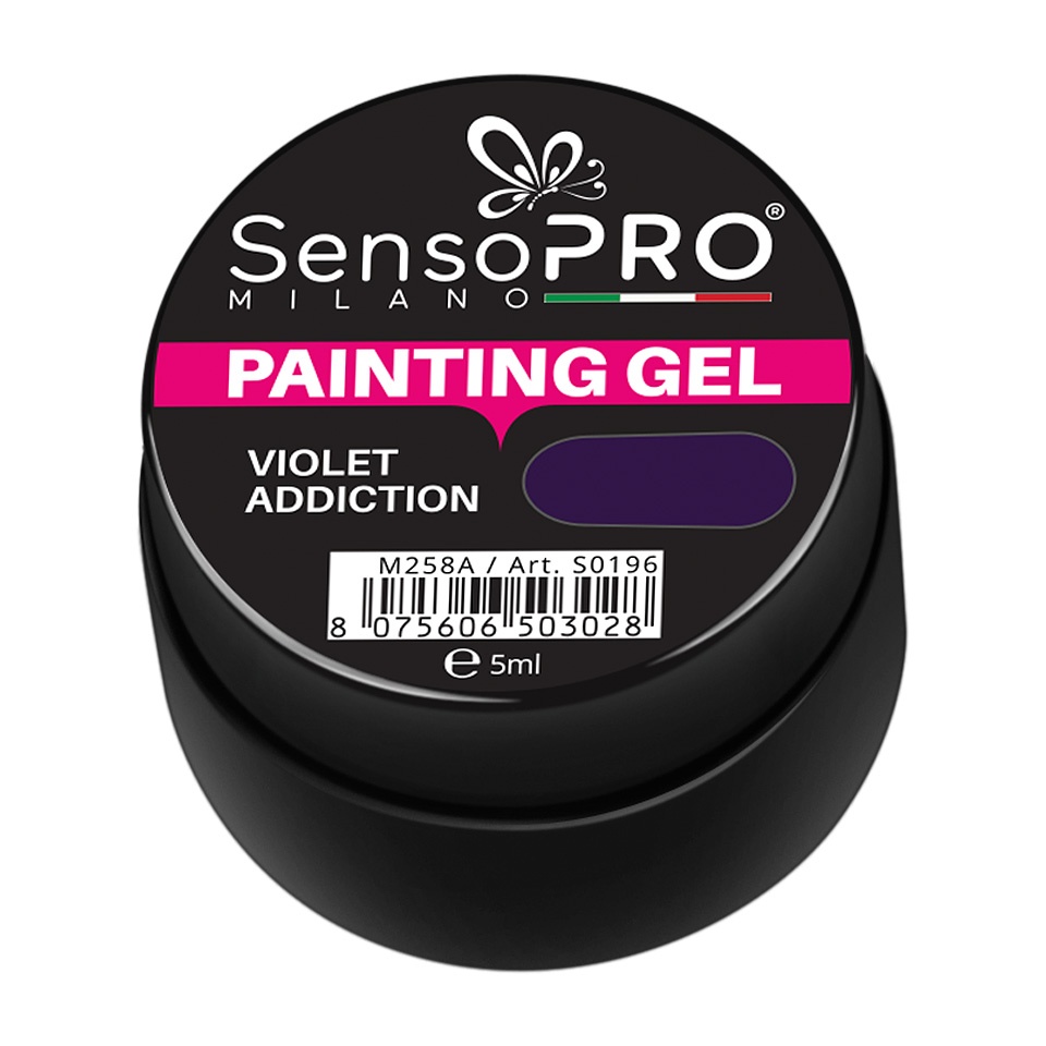 Gel UV Pictura Unghii Violet Addiction 5ml, SensoPRO Milano - 2 | YEO