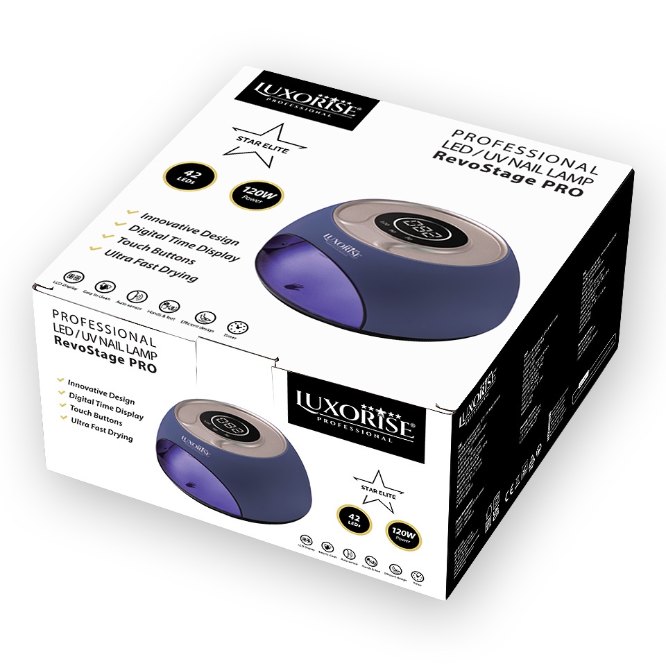 Lampa UV LED Unghii 120W RevoStage PRO - LUXORISE, Black - 1 | YEO