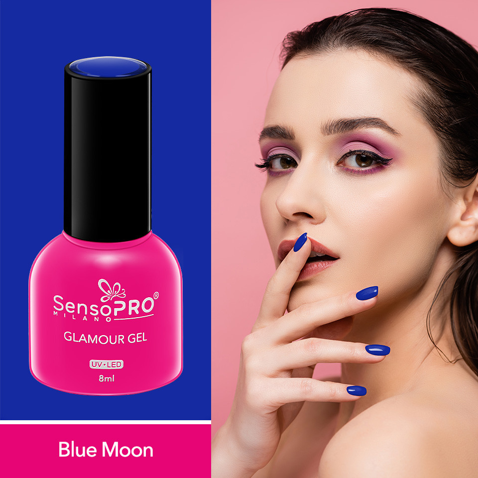 Oja Semipermanenta Glamour Gel SensoPRO Milano 8ml, Blue Moon #35 - 1 | YEO