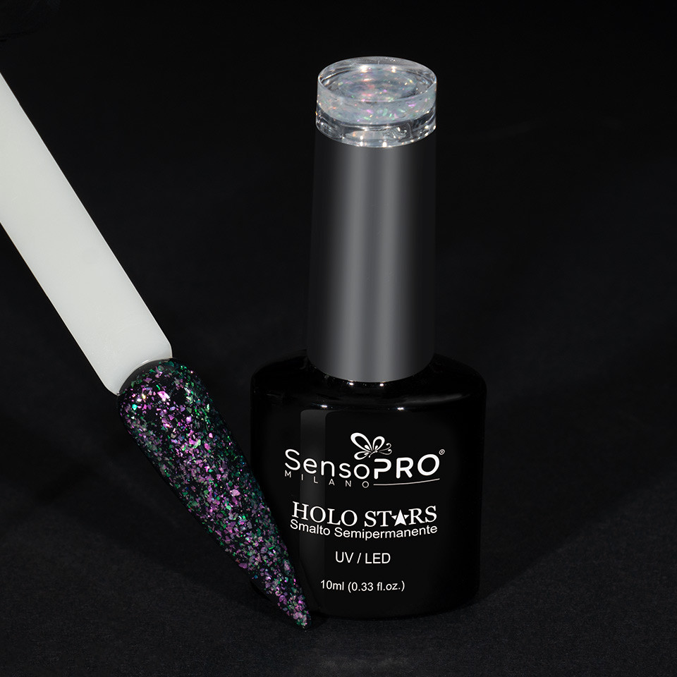 Oja Semipermanenta Holo Stars SensoPRO Milano 10ml, Purple Particles #08 - 2 | YEO