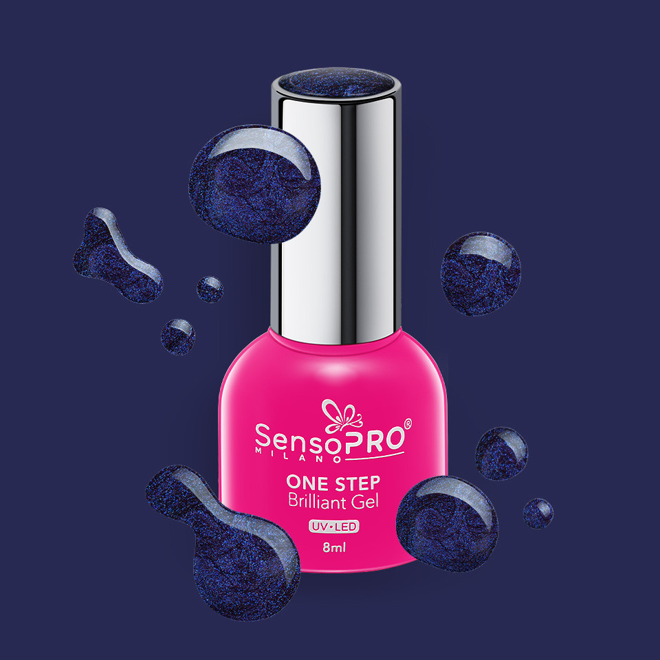 Oja Semipermanenta One Step Brilliant Gel SensoPRO Milano 8ml, Galaxy Dress #85 - 1 | YEO