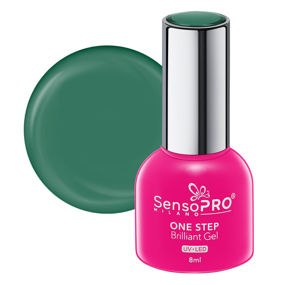 Oja Semipermanenta One Step Brilliant Gel SensoPRO Milano 8ml, Spicy Green #54