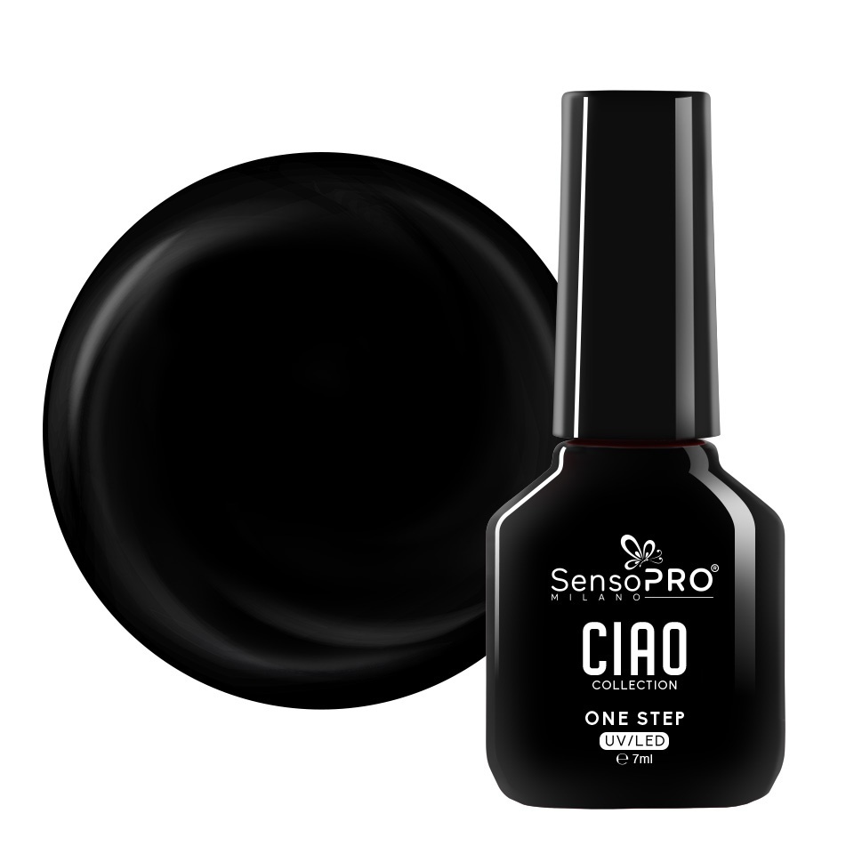 Oja Semipermanenta One Step SensoPRO Milano, CIAO Collection - Black Shine 7ml