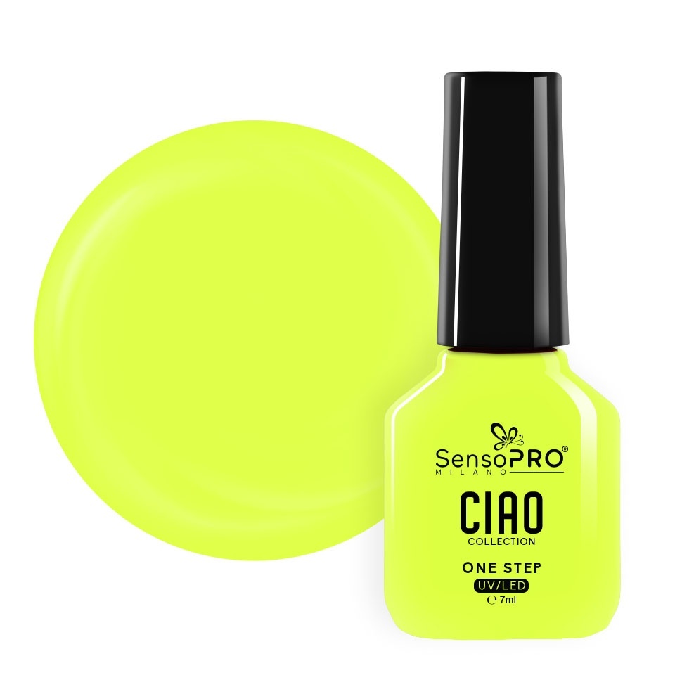 Oja Semipermanenta One Step SensoPRO Milano, CIAO Collection - Neon Green 7ml