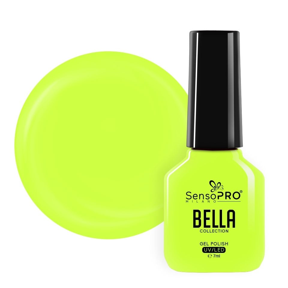 Oja Semipermanenta SensoPRO Milano, BELLA Collection - Neon Green, 7ml