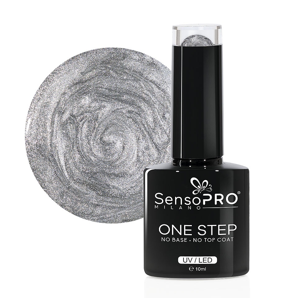 Oja Semipermanenta SensoPRO Milano One Step 10ml, Shine Steel #025