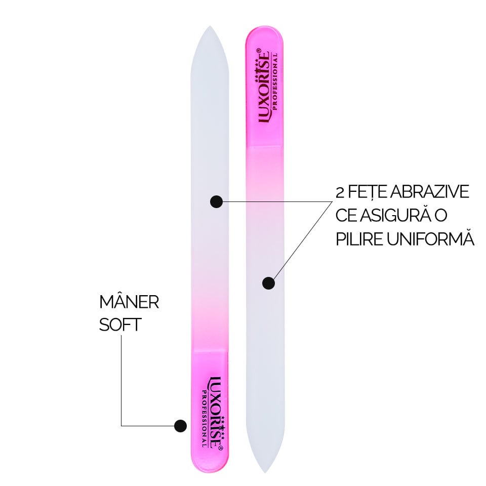 Pila de Sticla Nano Glass File LUXORISE, roz - 4 | YEO