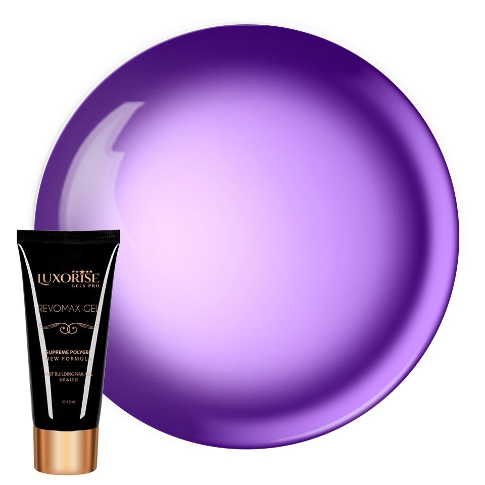 Polygel GlasStyle - REVOMAX GEL LUXORISE Purple Tickle, 15ml