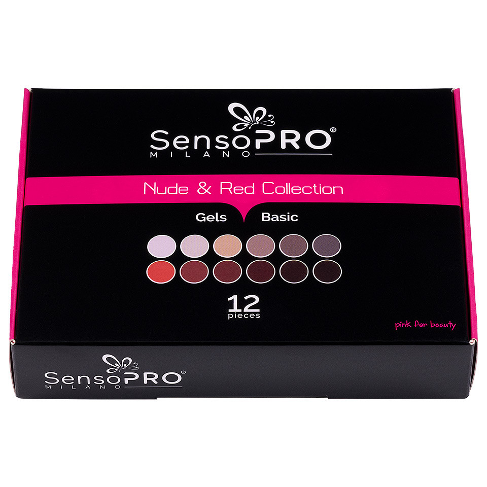 Set 12 Geluri UV Colorate SensoPRO Milano - Nude & Red Collection - 3 | YEO