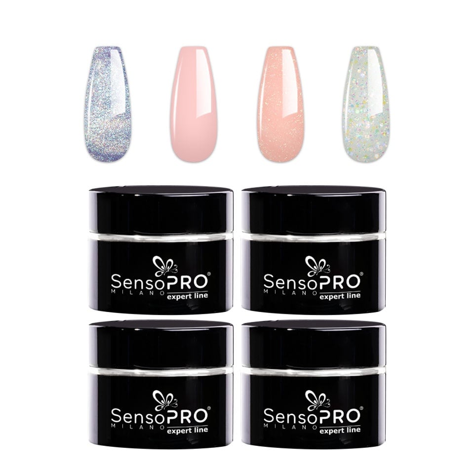 Set 4 Gel Constructie Expert Line - SensoPRO Milano, Spendid Nails 01