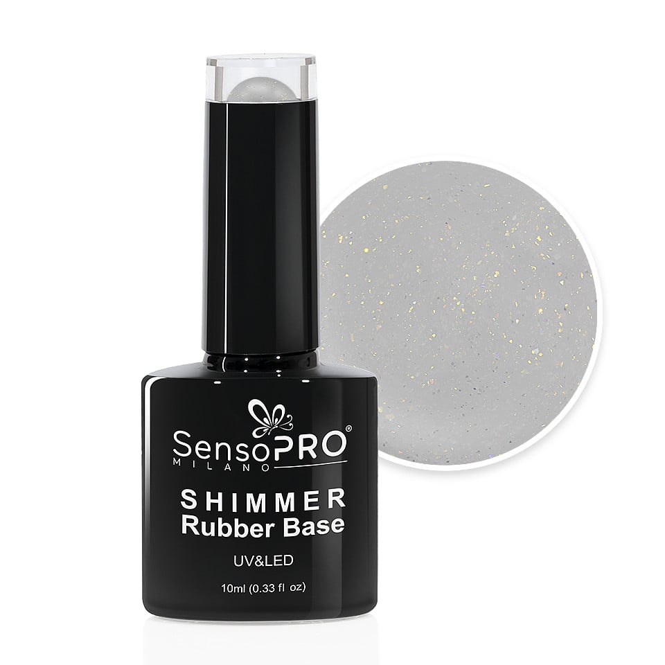 Shimmer Rubber Base SensoPRO Milano - #23 Natural Ivory, 10ml