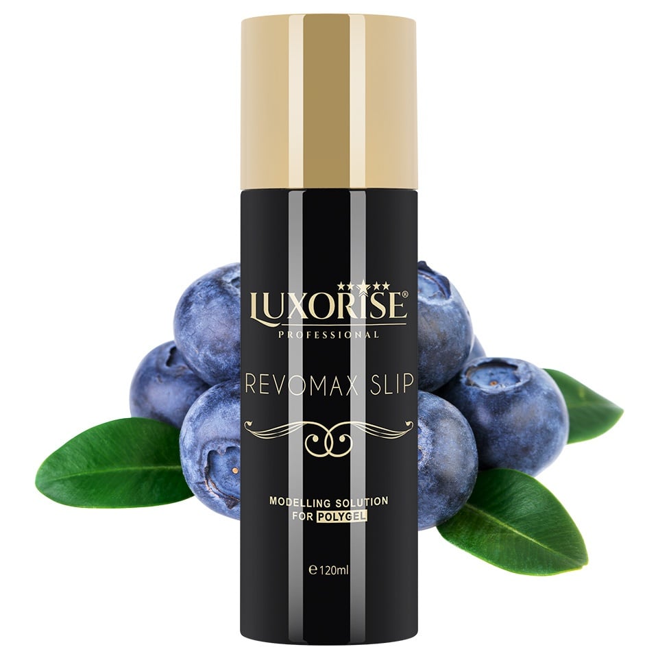 Solutie modelare Polygel RevomaxSlip LUXORISE, Blueberry 120ml