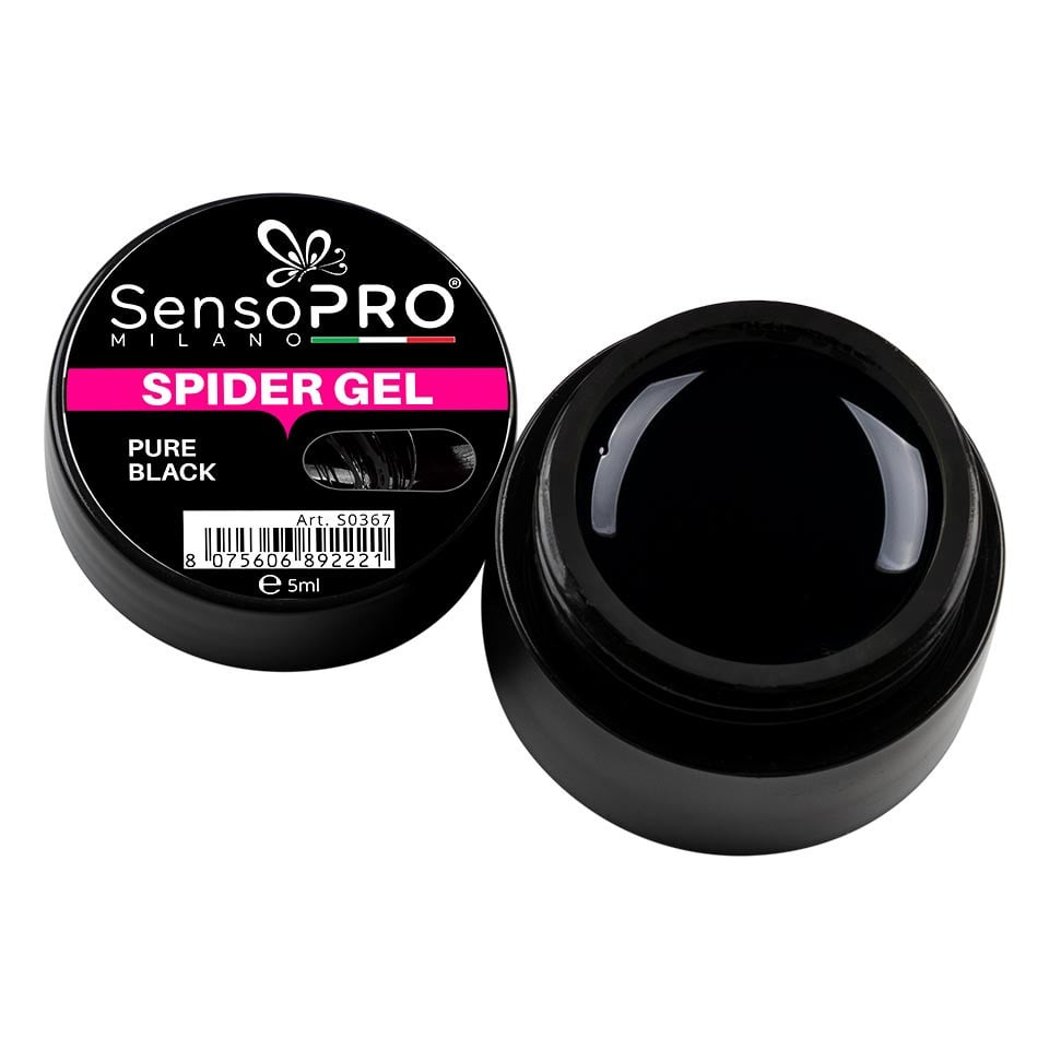 Spider Gel SensoPRO Milano Pure Black, 5 ml