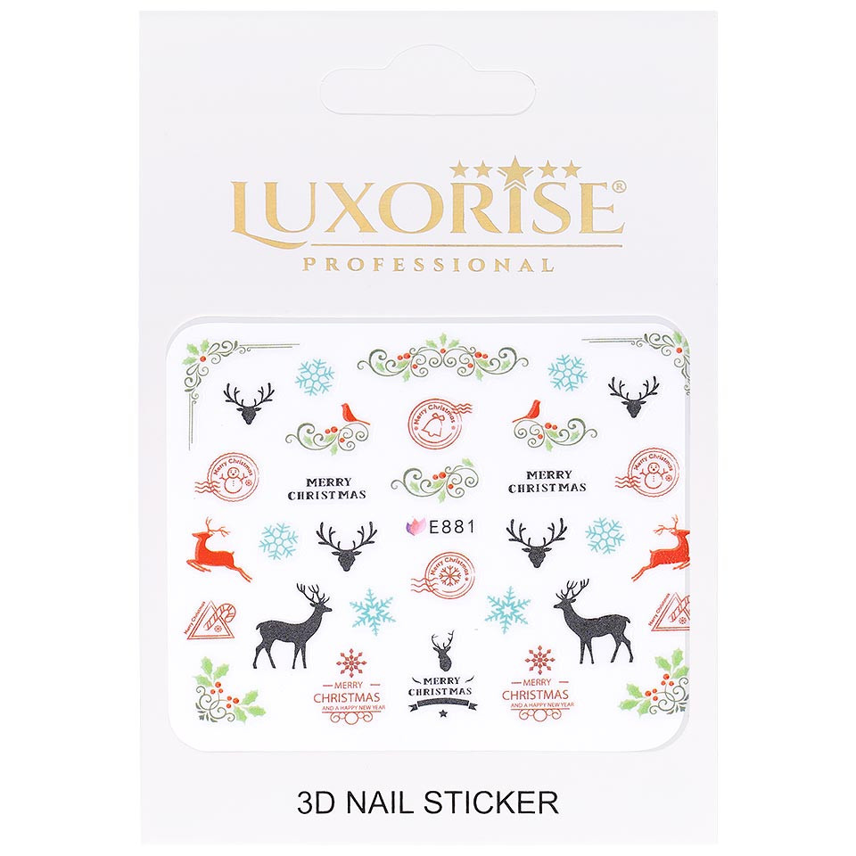 Sticker 3D Unghii LUXORISE, Winter Bliss E881 - 1 | YEO