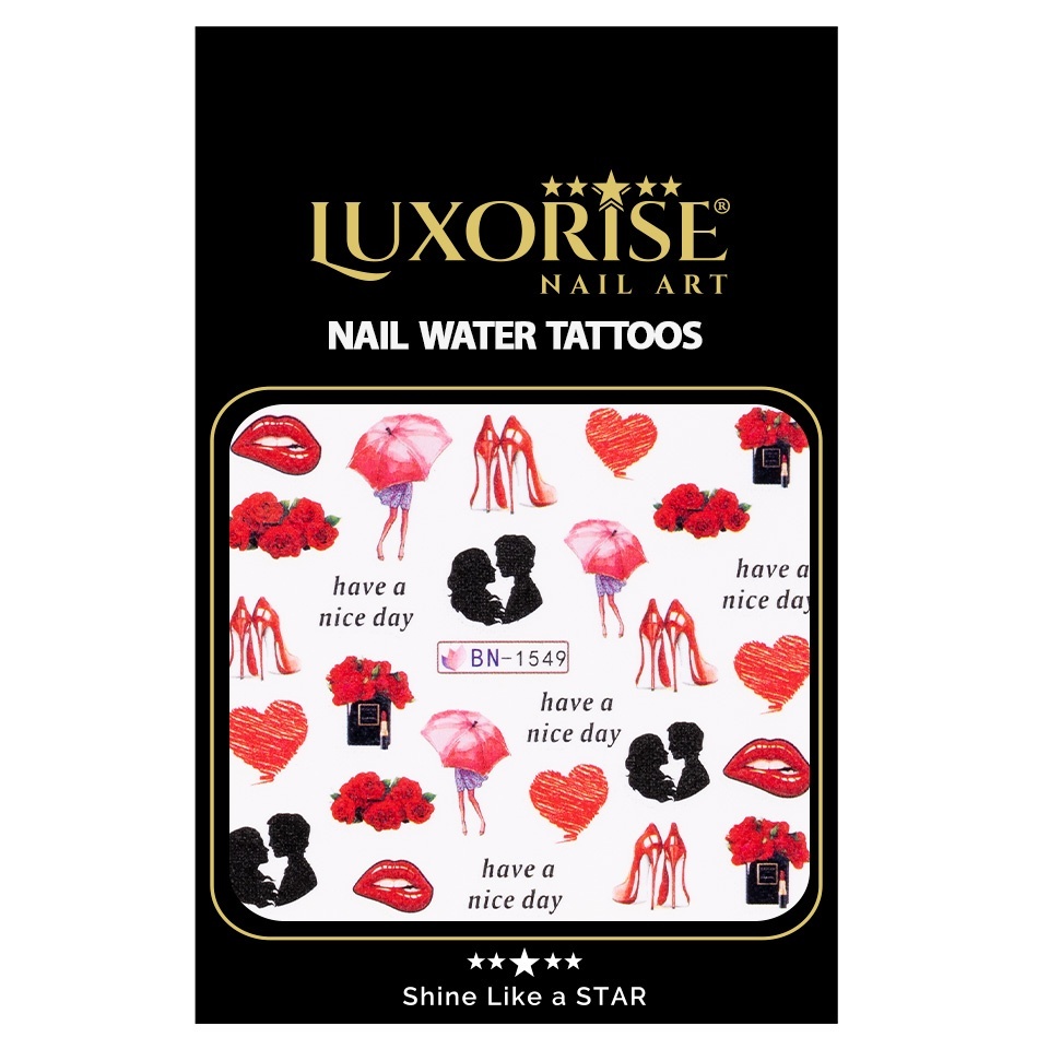 Tatuaj Unghii LUXORISE Love Rocks, BN-1549 - 2 | YEO
