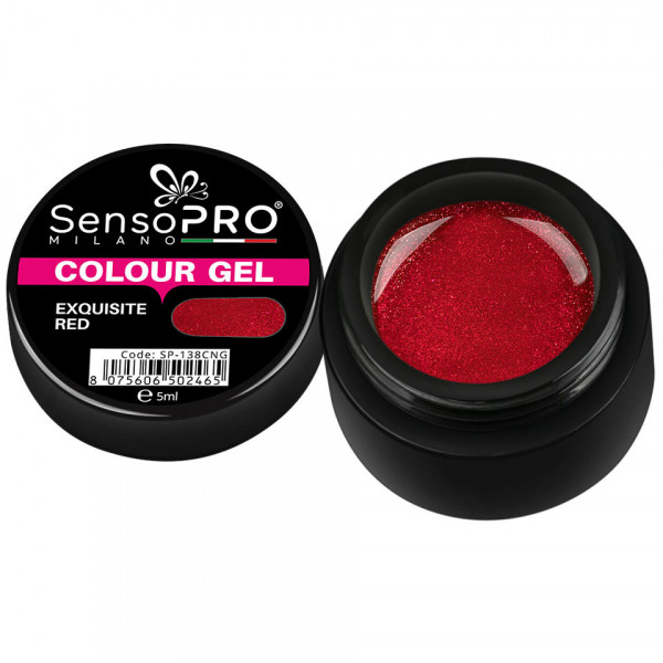 Gel UV Colorat Exquisite Red 5ml, SensoPRO Milano