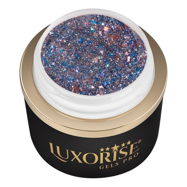 Gel UV Constructie Unghii RevoFlex LUXORISE 15ml, Glitz Breeze