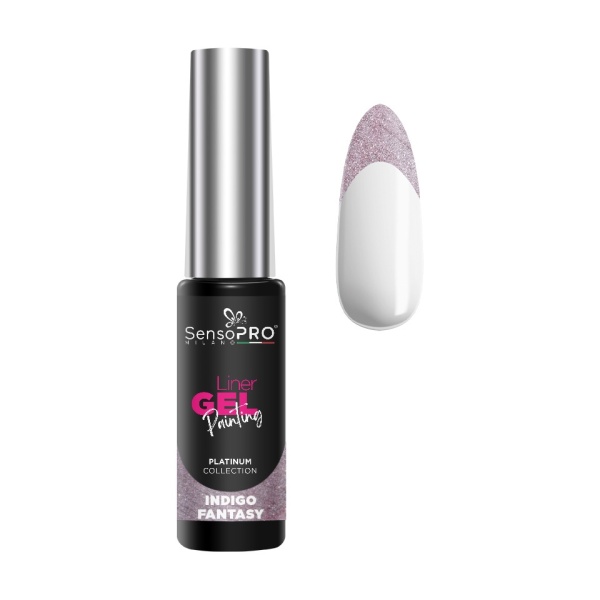 Liner Gel UV Pictura Unghii SensoPRO Milano Platinum - Indigo Fantasy 8ml