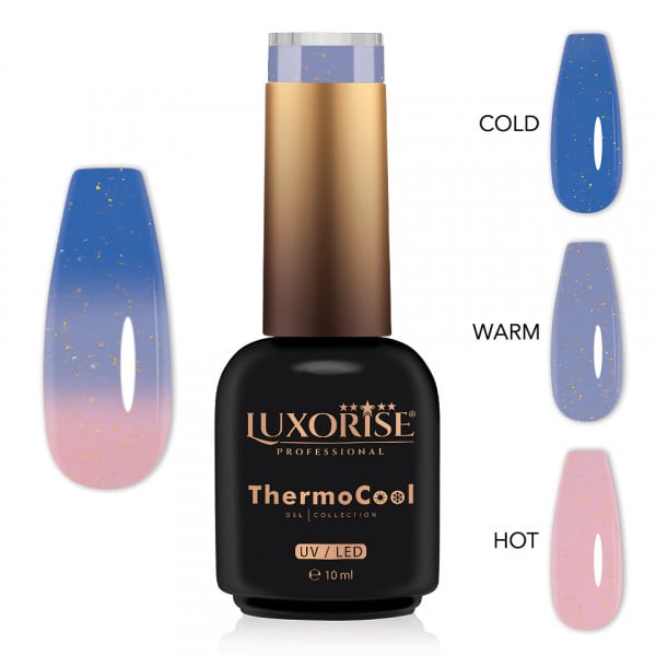 Oja Semipermanenta Termica 3 Culori LUXORISE ThermoCool - Bliss Party 10ml
