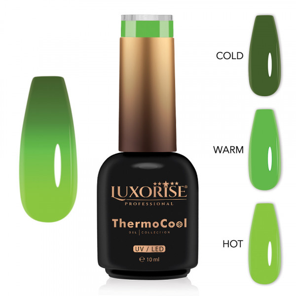 Oja Semipermanenta Termica 3 Culori LUXORISE ThermoCool - Citrus Cooler 10ml