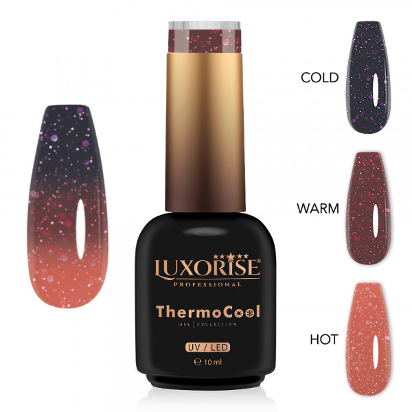 Oja Semipermanenta Termica 3 Culori LUXORISE ThermoCool - Shine Bright 10ml