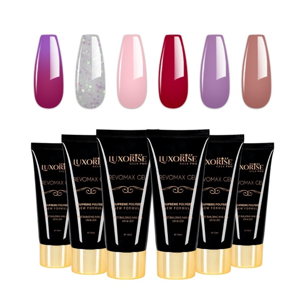 Set 6 Polygel REVOMAX LUXORISE, Brilliance Nails 03