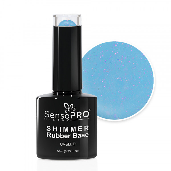 Shimmer Rubber Base SensoPRO Milano - #22 Blueberry Ice, 10ml
