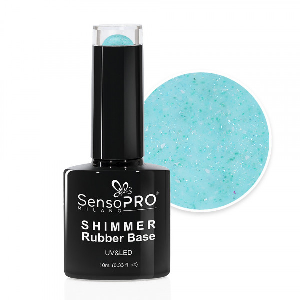 Shimmer Rubber Base SensoPRO Milano - #46 Speckled Sensation, 10ml