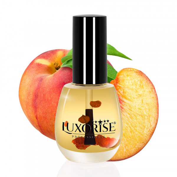Ulei Cuticule cu Pensula Peach - LUXORISE, 15 ml