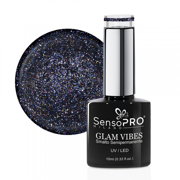 Oja Semipermanenta Glam Vibes SensoPRO Milano 10ml, Untamed Night #44