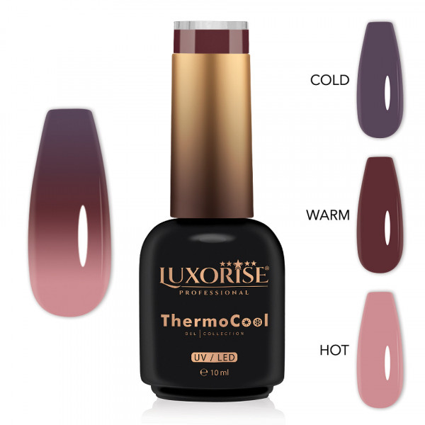 Oja Semipermanenta Termica 3 Culori LUXORISE ThermoCool - Silky Sky 10ml