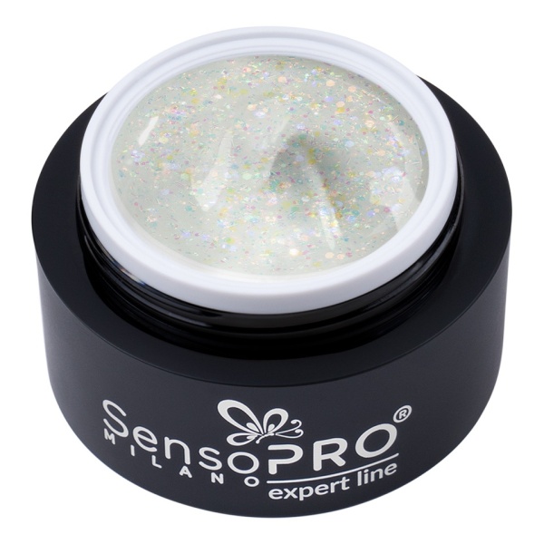 Gel Constructie Unghii Expert Line SensoPRO Milano - Water Glitz 30ml