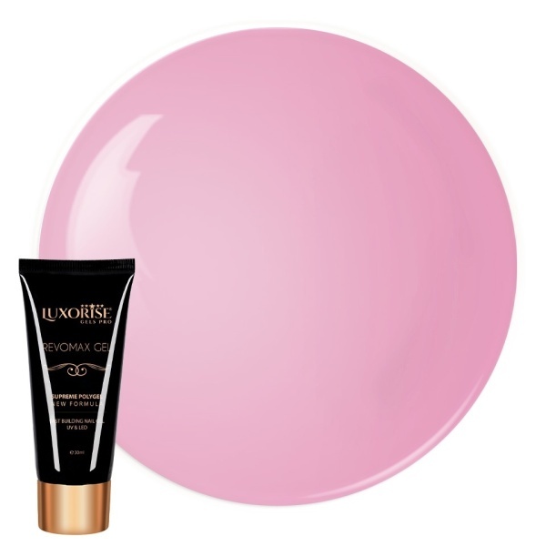 Polygel REVOMAX GEL LUXORISE Milky Pink, 30ml
