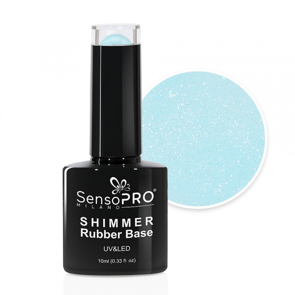 Shimmer Rubber Base SensoPRO Milano - #57 Dazzling Tinkerbell, 10ml
