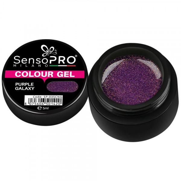 Gel UV Colorat Purple Galaxy 5ml, SensoPRO Milano