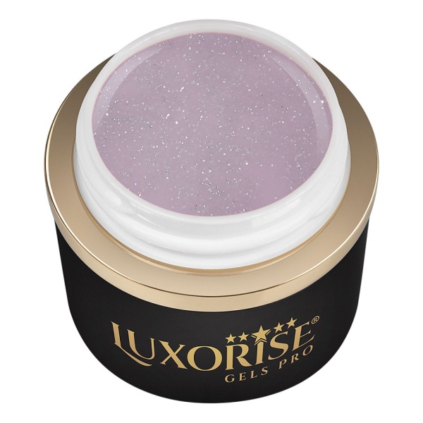 Gel UV Constructie Unghii RevoFlex Disco LUXORISE 15ml, Rosé Sparkle