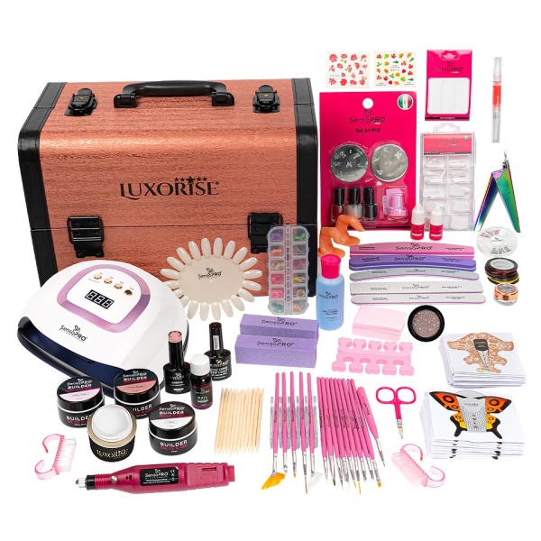Kit Unghii False cu Gel SensoPRO Milano 15ml si Geanta LUXORISE - Promotie #12 + CADOU 15 Pensule Manichiura SensoPRO Milano