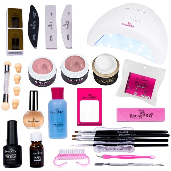 Kit Unghii Gel Manichiura French & Baby Boomer SensoPRO - Promotie #05