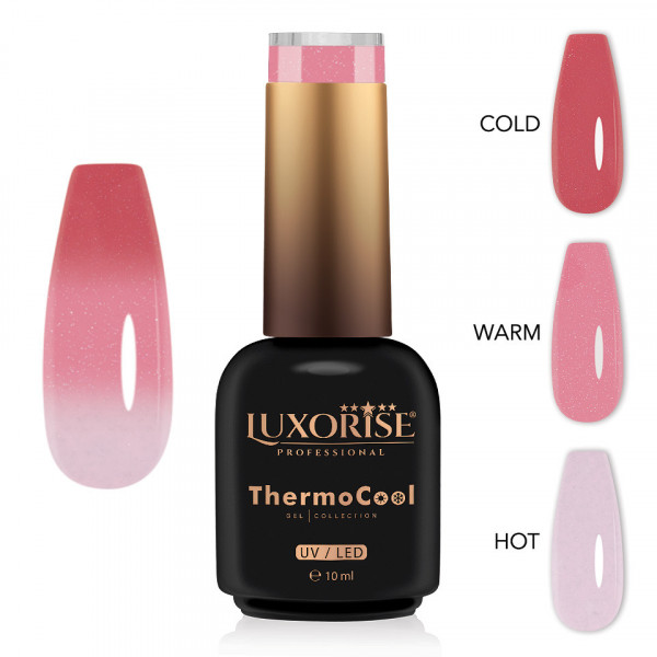 Oja Semipermanenta Termica 3 Culori LUXORISE ThermoCool - Blush Bliss 10ml