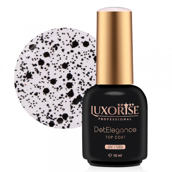 Top Coat LUXORISE - Dot Elegance, Black Bliss 10ml