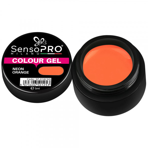 Gel UV Colorat Neon Orange 5ml, SensoPRO Milano