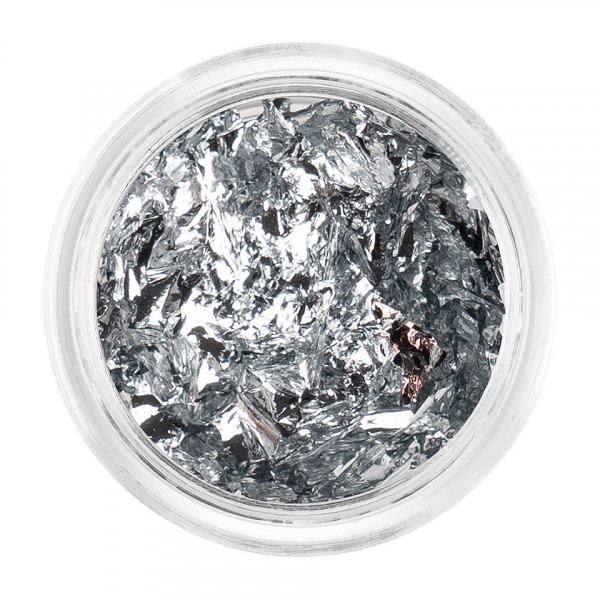 Pigment Unghii Platinum Flake LUXORISE, Silver