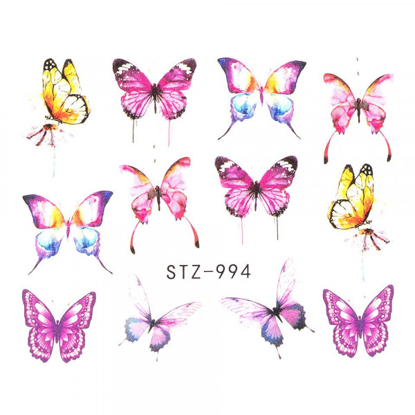 Tatuaj Unghii LUXORISE Butterfly Burst, STZ-994