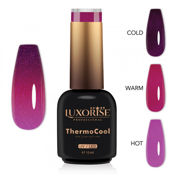 Oja Semipermanenta Termica 3 Culori LUXORISE ThermoCool - Lavender Shades 10ml