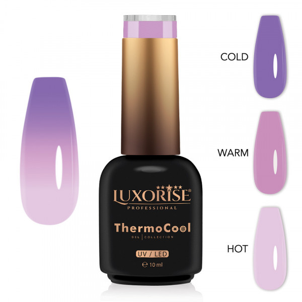 Oja Semipermanenta Termica 3 Culori LUXORISE ThermoCool - Silent Lilac 10ml