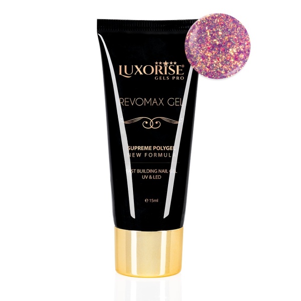 Polygel REVOMAX GEL LUXORISE Berry Prism, 15ml